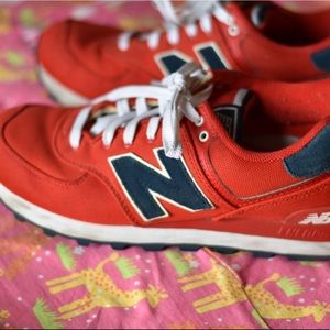 New Balance Red White and Blue Sneakers
